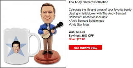 The Office Andy Bernard Bobblehead and Mug