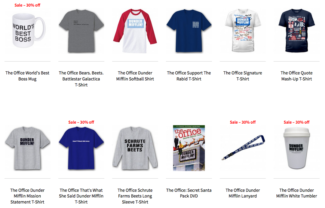 The Office Merchandise The Office merchandise shirt store sale