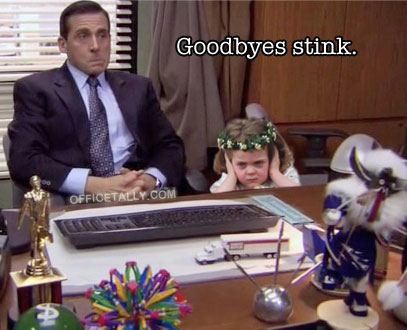 Frowning Flower Girl The Office Goodbyes Stink