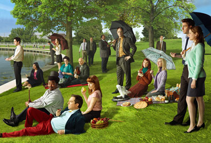 The Office a la Georges Seurat A Sunday Afternoon on the Island of La Grande Jatte