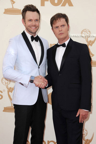 Rainn Wilson and Joel McHale at the Emmys