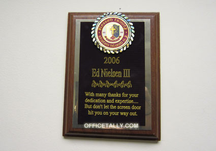 The Office: Wall Plaque, Ed Nielsen