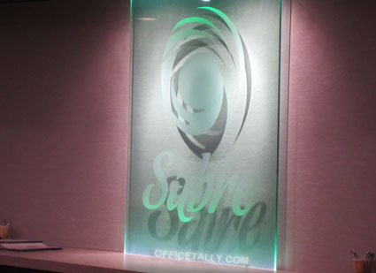 The Office set: Sabre sign