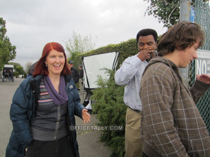 Kate Flannery Craig Robinson greet fans