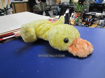 The Office on set duck prop
