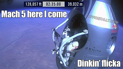 Felix Baumgartner Mach 5 Dinkin' Flicka