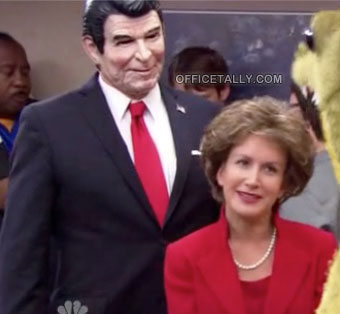 The Office Halloween Angela as Nancy Reagan