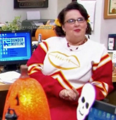 The Office Halloween Phyllis as a cheerleader