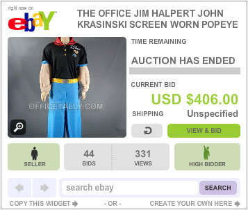 The Office Auction Jim Popeye Halloween Costume