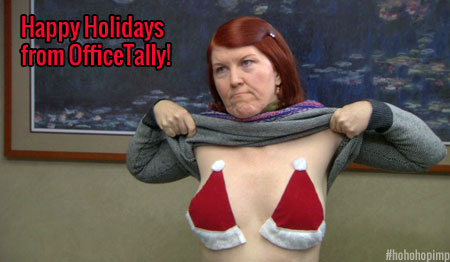 Happy Holidays from OfficeTally and the inimitable Kate Flannery.
