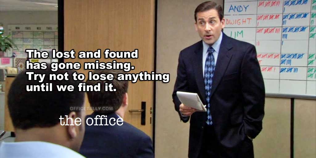 The Office Lost and Found quote